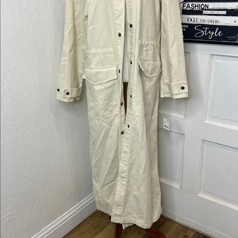 NWT Free People Hunter Long Jacket with Corduroy Collar Size L